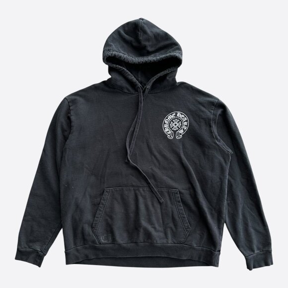 Chrome Hearts Black & White Los Angeles Horseshoe Logo Hoodie - Picture 1 of 7